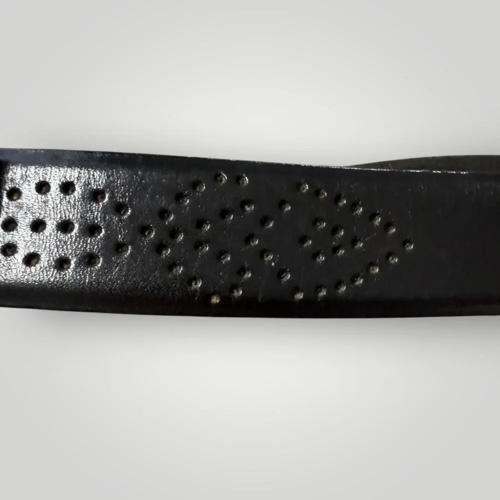 Claudio Orciani Black Leather Belt